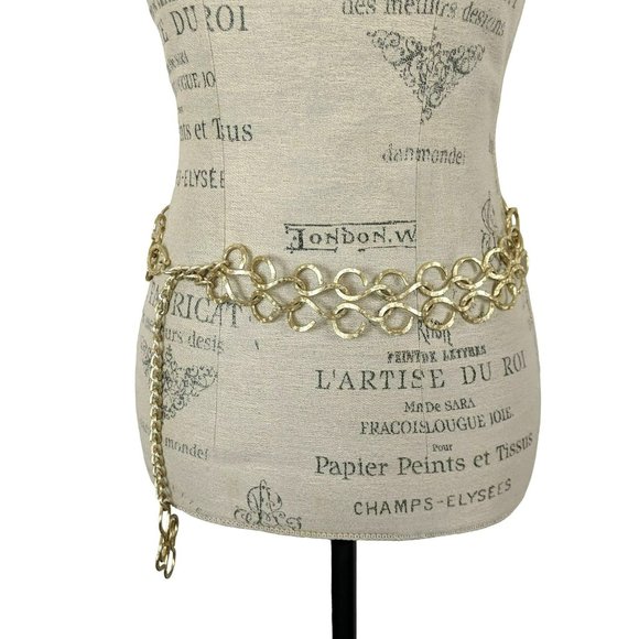 Vintage Accessories - Vintage Silver Metal Chain Belt